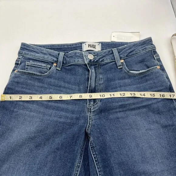 Paige Bridgette Jeans Women’s Sz 27 In Antwerp Cropped Raw Hem Made In USA Boho